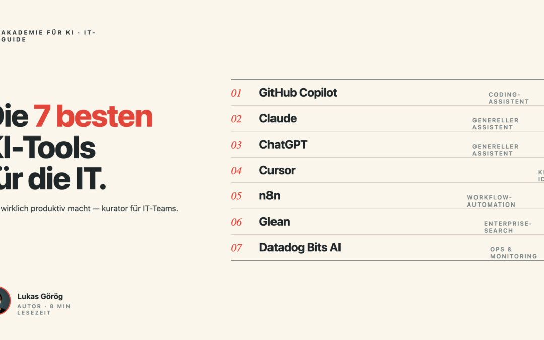 Die 7 besten KI-Tools für IT-Abteilungen