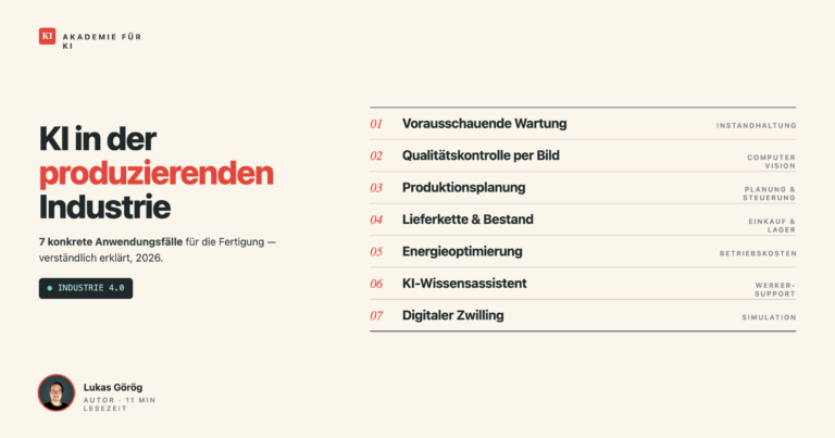 KI in der produzierenden Industrie: 7 Use Cases