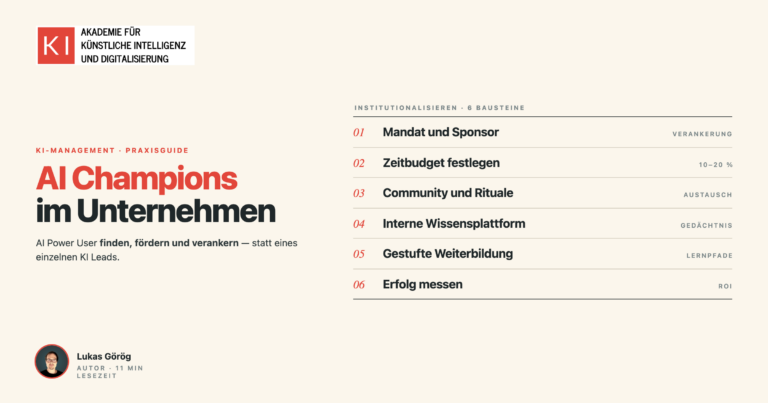 AI Champions im Unternehmen aufbauen | Praxisguide