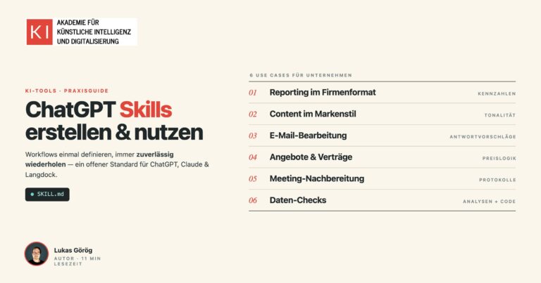 ChatGPT Skills erstellen – Anleitung