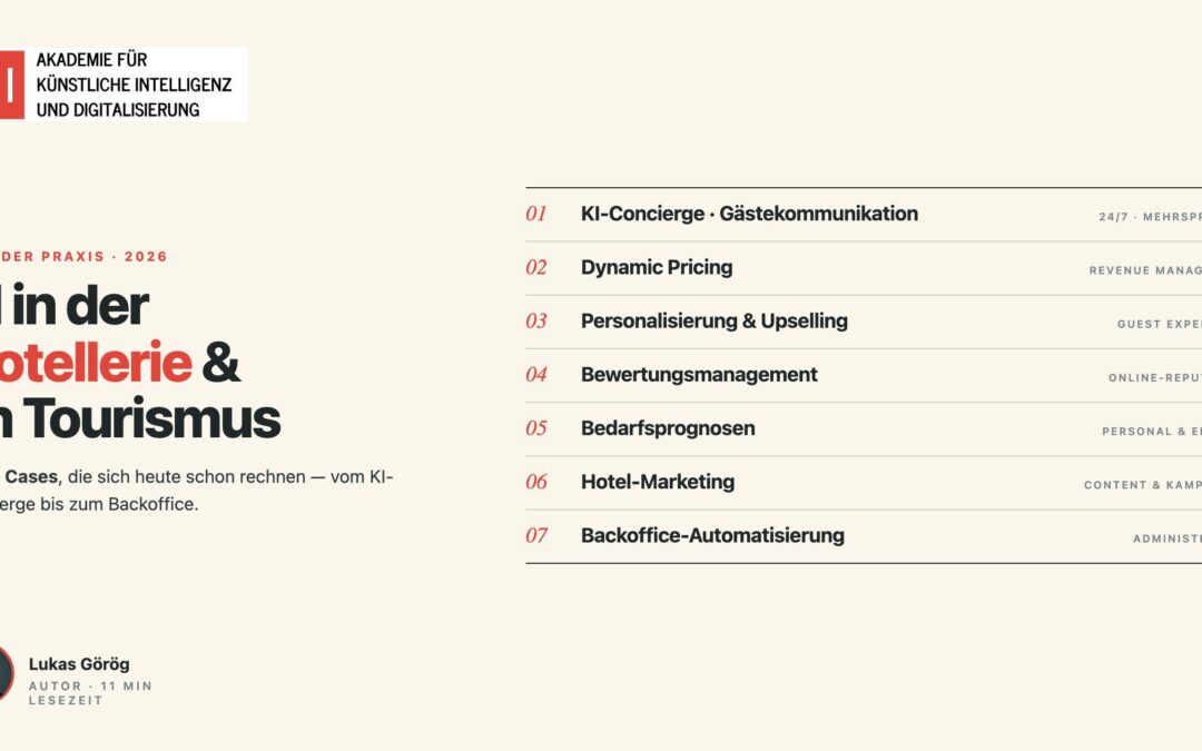 KI in Hotellerie & Tourismus: 7 Use Cases | Praxisguide