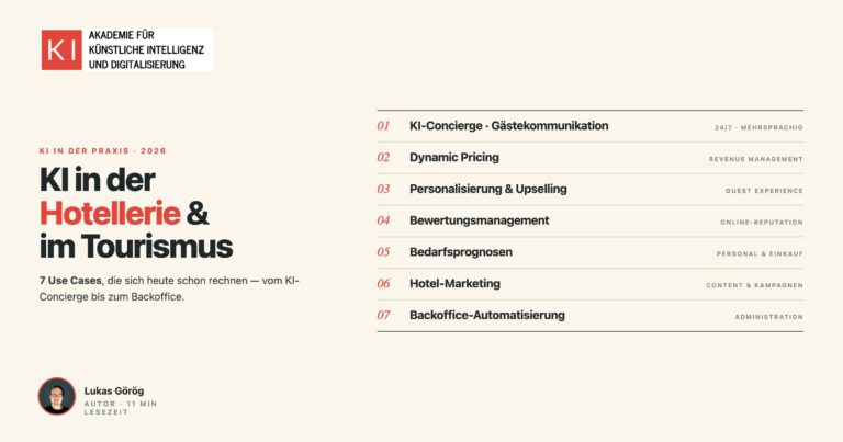 KI in Hotellerie & Tourismus: 7 Use Cases | Praxisguide