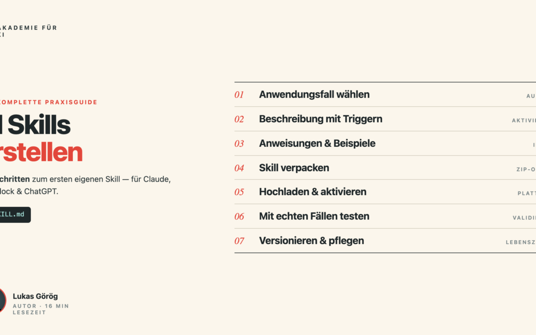KI Skills erstellen 2026: Anleitung, Aufbau & Vorlage
